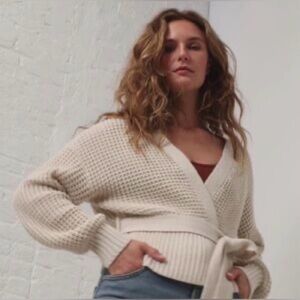 UpWest Chunky Knit Tie-Waist Cardigan